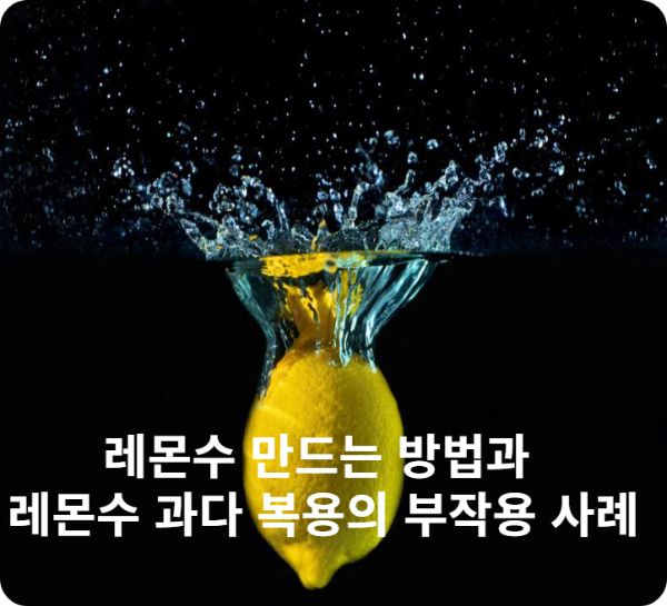 레몬수 만드는 방법