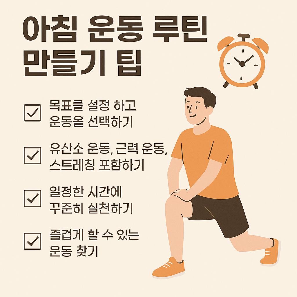 아침 운동 루틴 만들기 팁