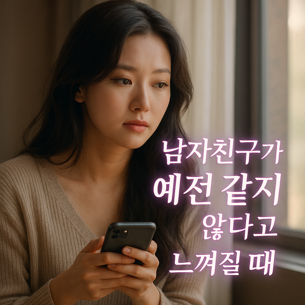 남자친구가 애정표현이 줄어 예전 같지 않다고 느껴질 때