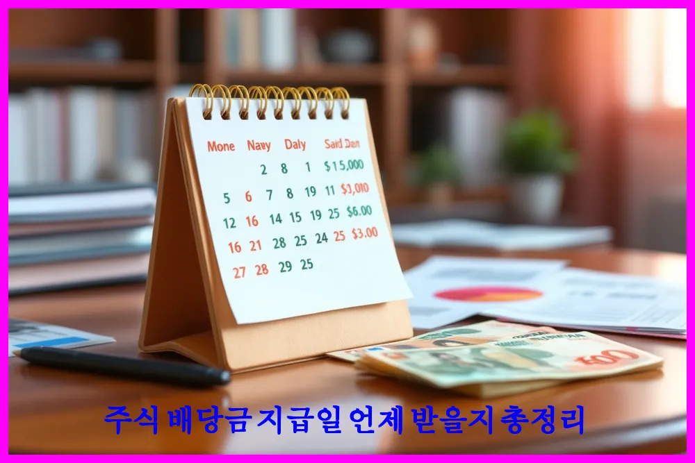 주식 배당금 지급일 언제 받을지 총정리