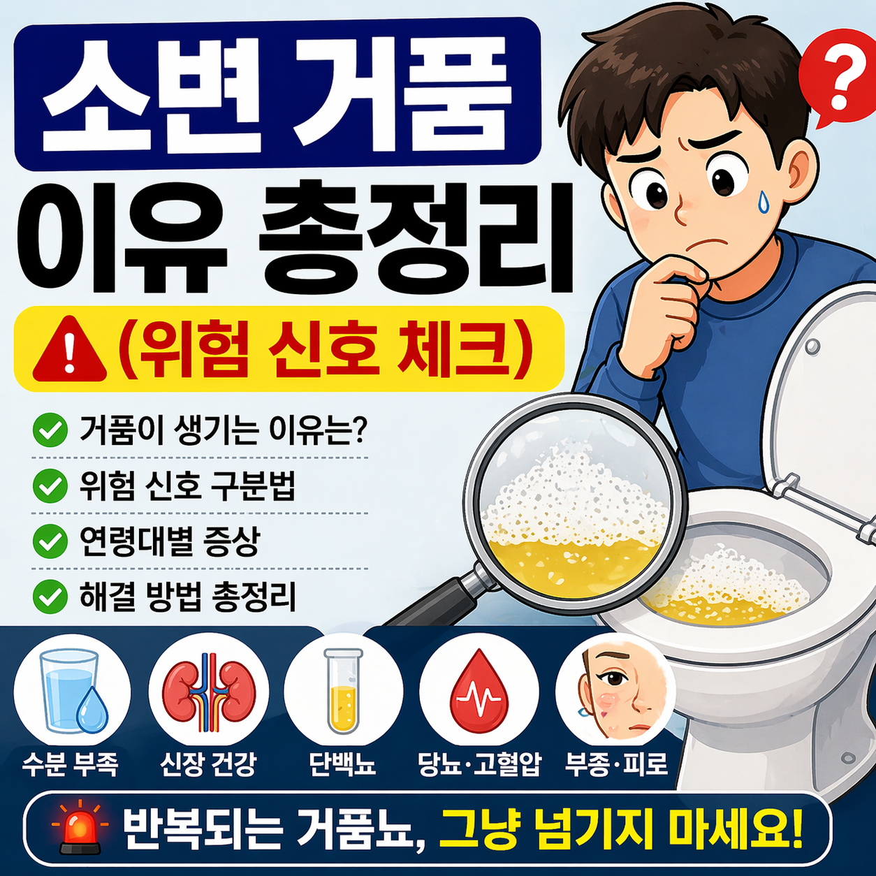 소변 거품 이유 총정리 (위험 신호 체크) -사진-
