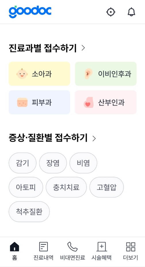 굿닥 접수하는 방법 비대면진료