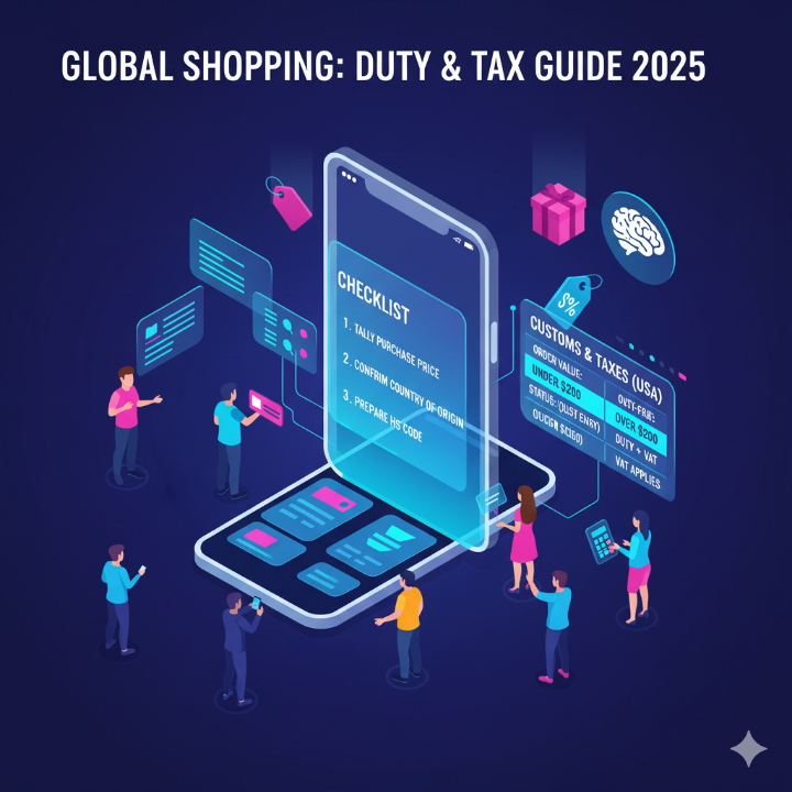 해외 직구 시 관부가세 정보를 담은 표 또는 체크리스트