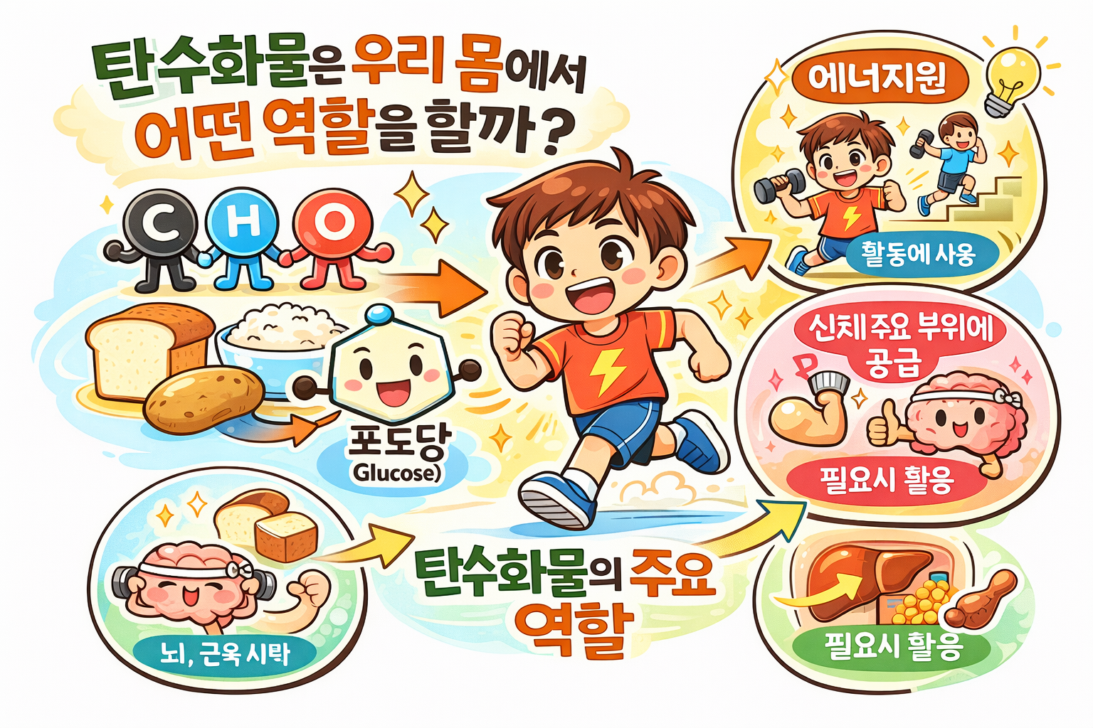 탄수화물은 우리 몸에서 어떤 역할을 할까