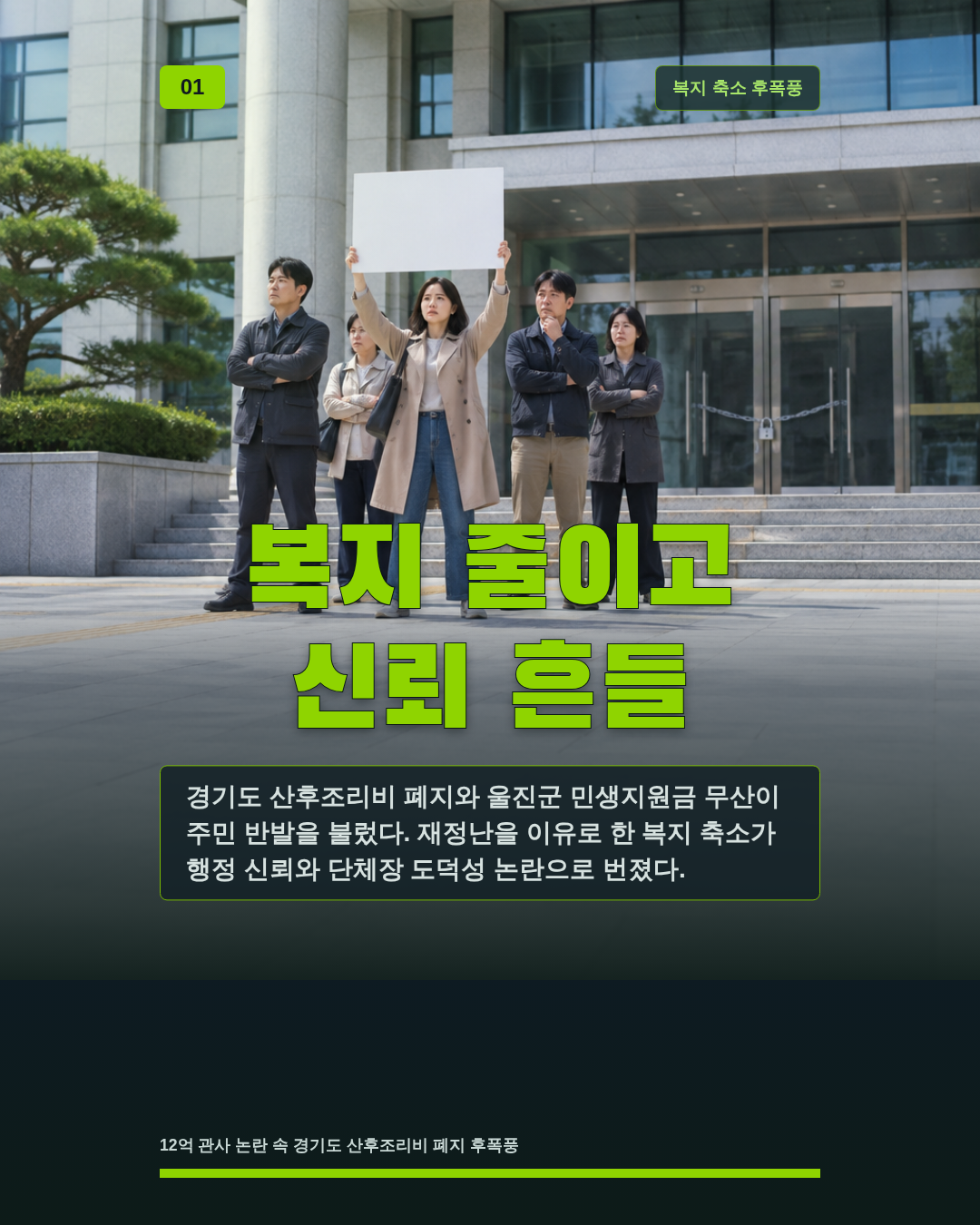 복지 줄이고 신뢰 흔들