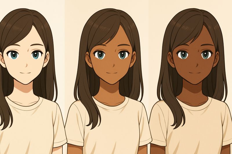 캐릭터 커마 피부 톤