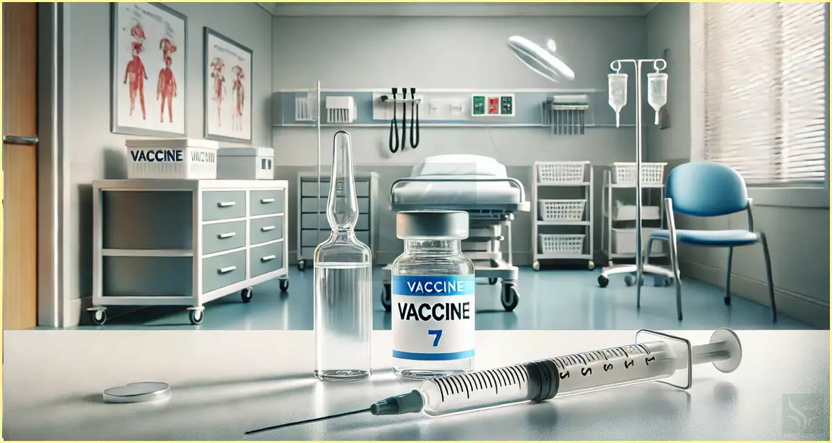 예방접종 백신과 주사기