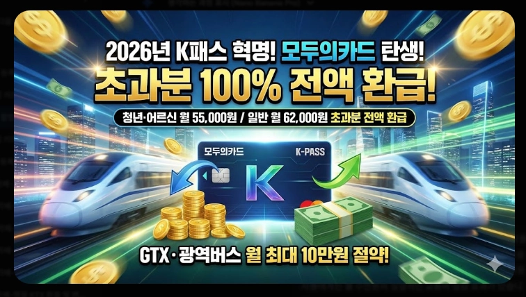 2026 K패스 할인율(개편, 비교, 분석)(+예시)