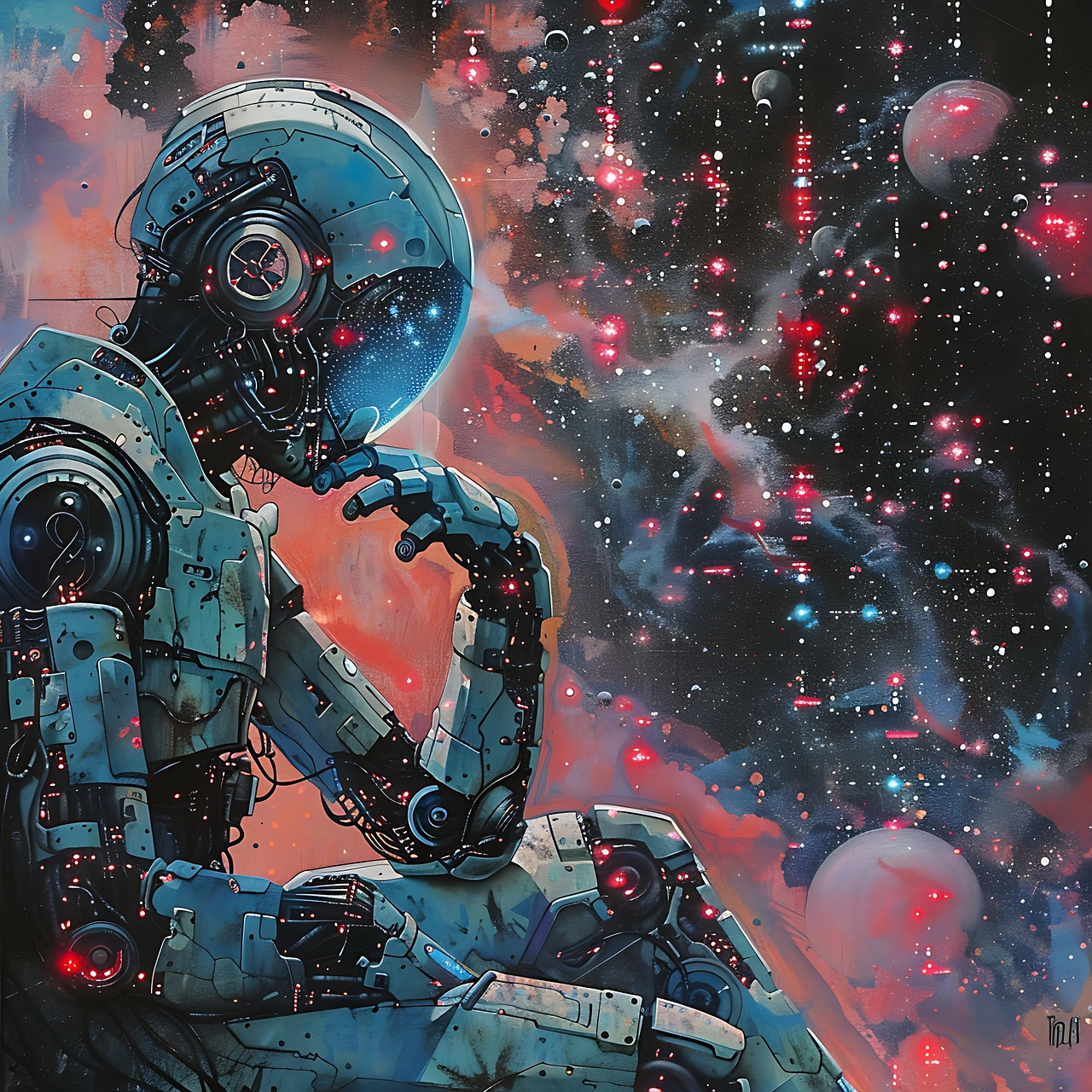 고민하는 로봇의 모습