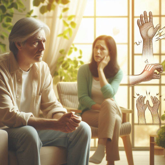 떨림과 경직의 상호작용