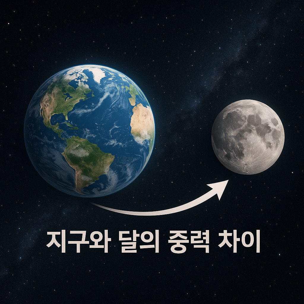지구와 달의 중력 차이
