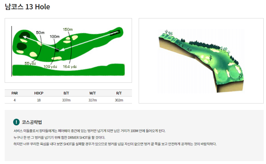 통도파인이스트 컨트리클럽 남코스 13