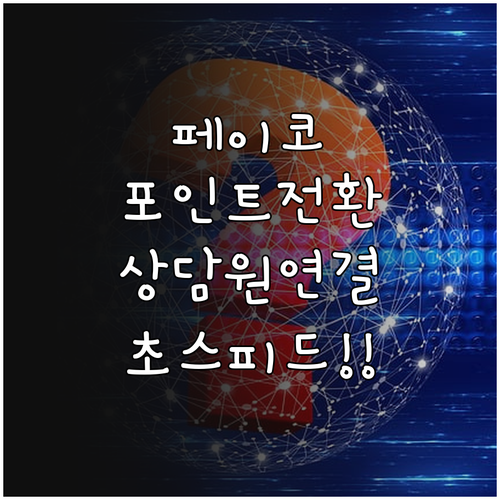 페이코 포인트 전환 및 고객센터 연결..