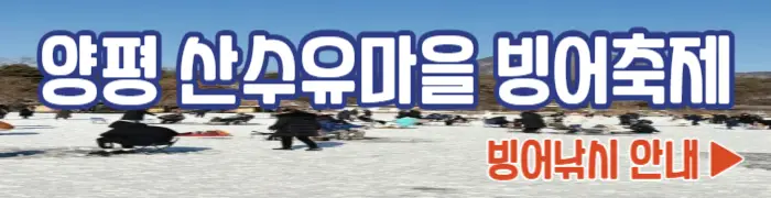 양평 산수유마을 빙어축제 빙어낚시