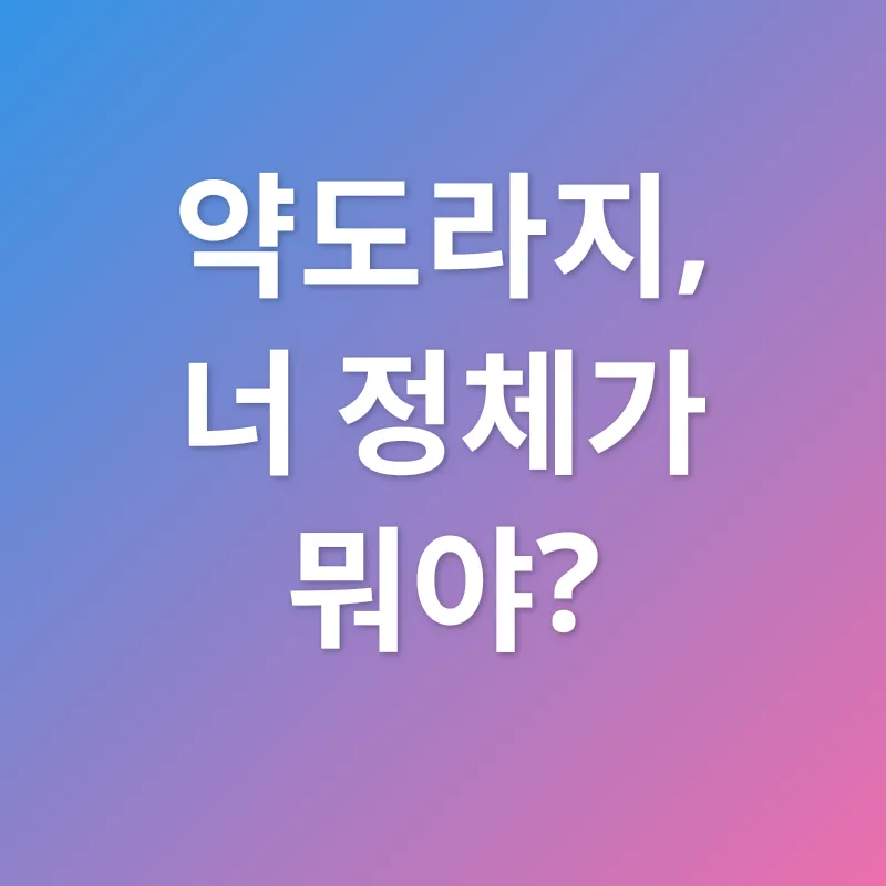 약도라지 효능_1