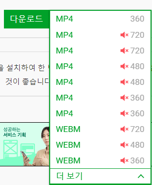 ssYoutube 다운로드