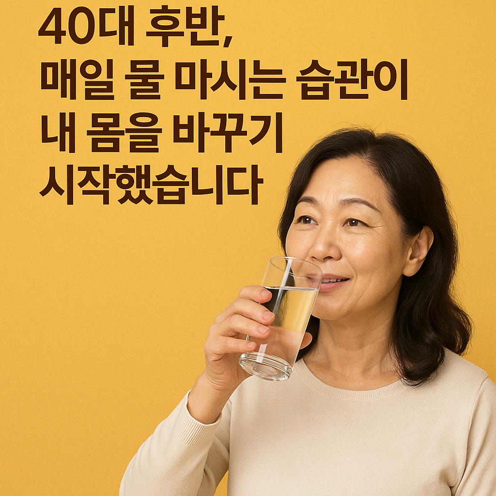 40대 후반, 매일 물 마시는 습관이 내 몸을 바꾸기 시작했습니다