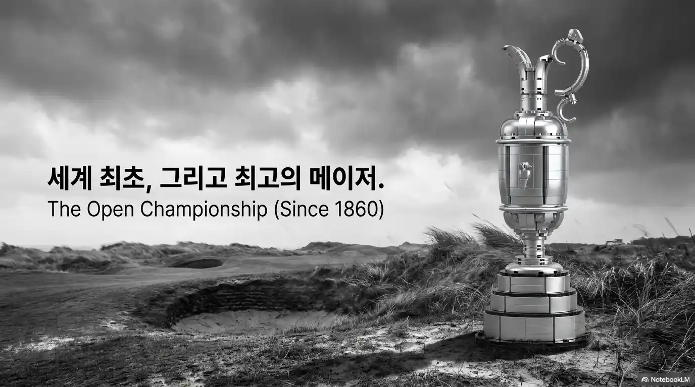 디 오픈 챔피언십 클라렛 저그와 링크스 코스를 표현한 이미지