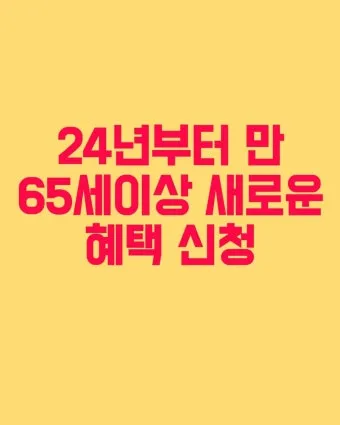 65세이상 노인 혜택 알아보기 완벽 복지 가이드_12
