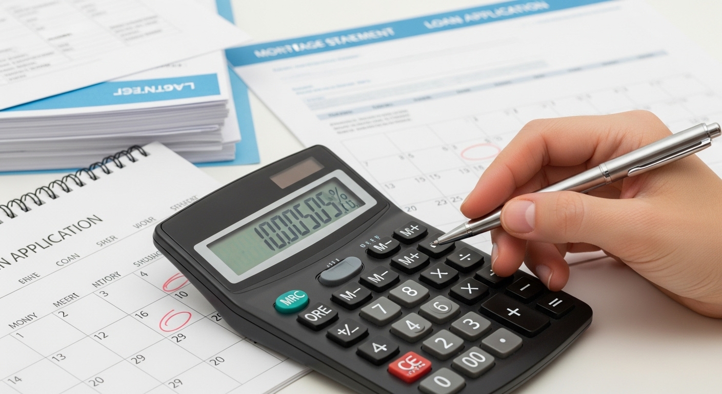 대출 중도상환수수료와 비용을 계산하며 금융 결정을 내리는 모습