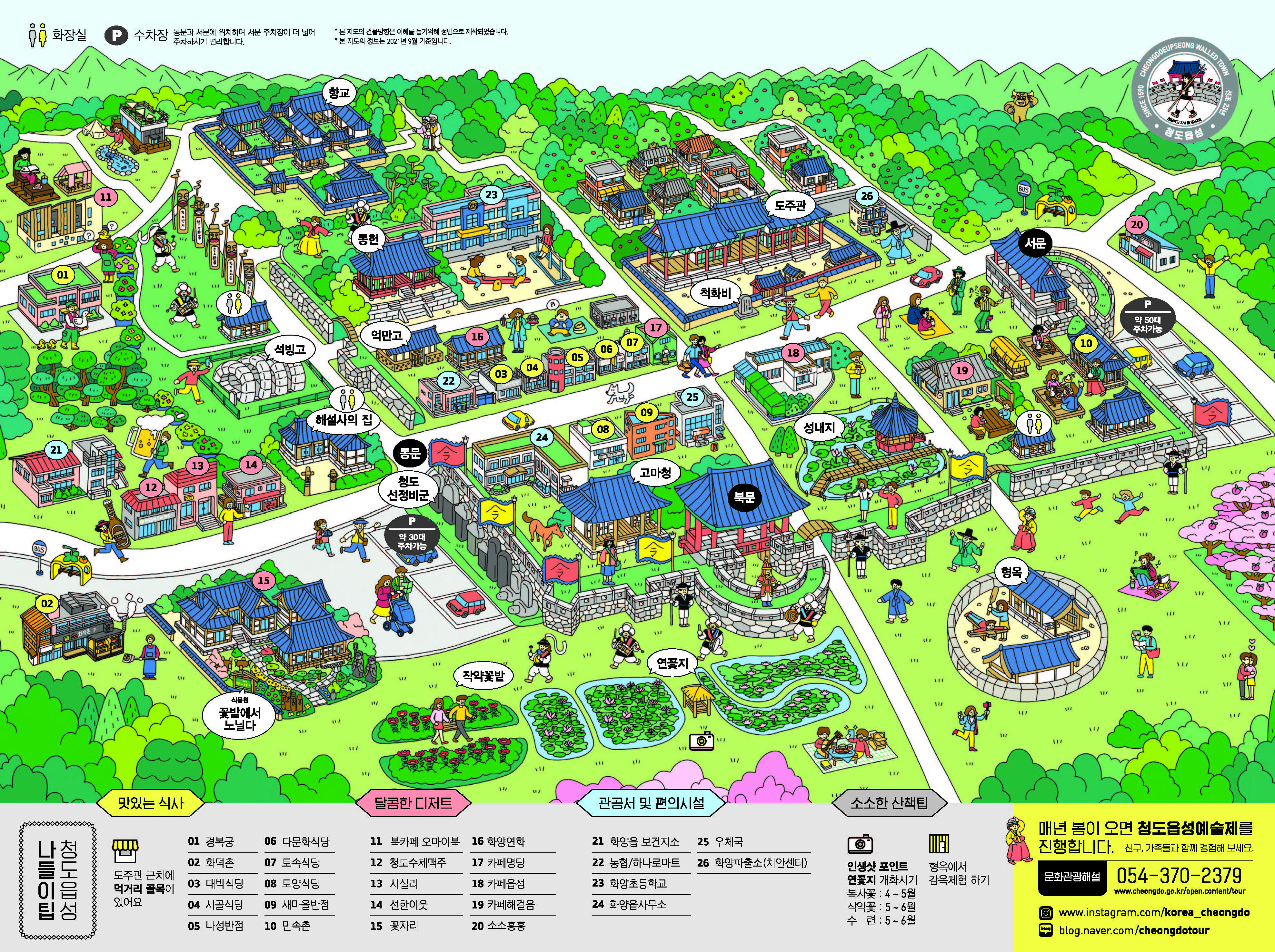 경북 청도군 읍성 안내지도