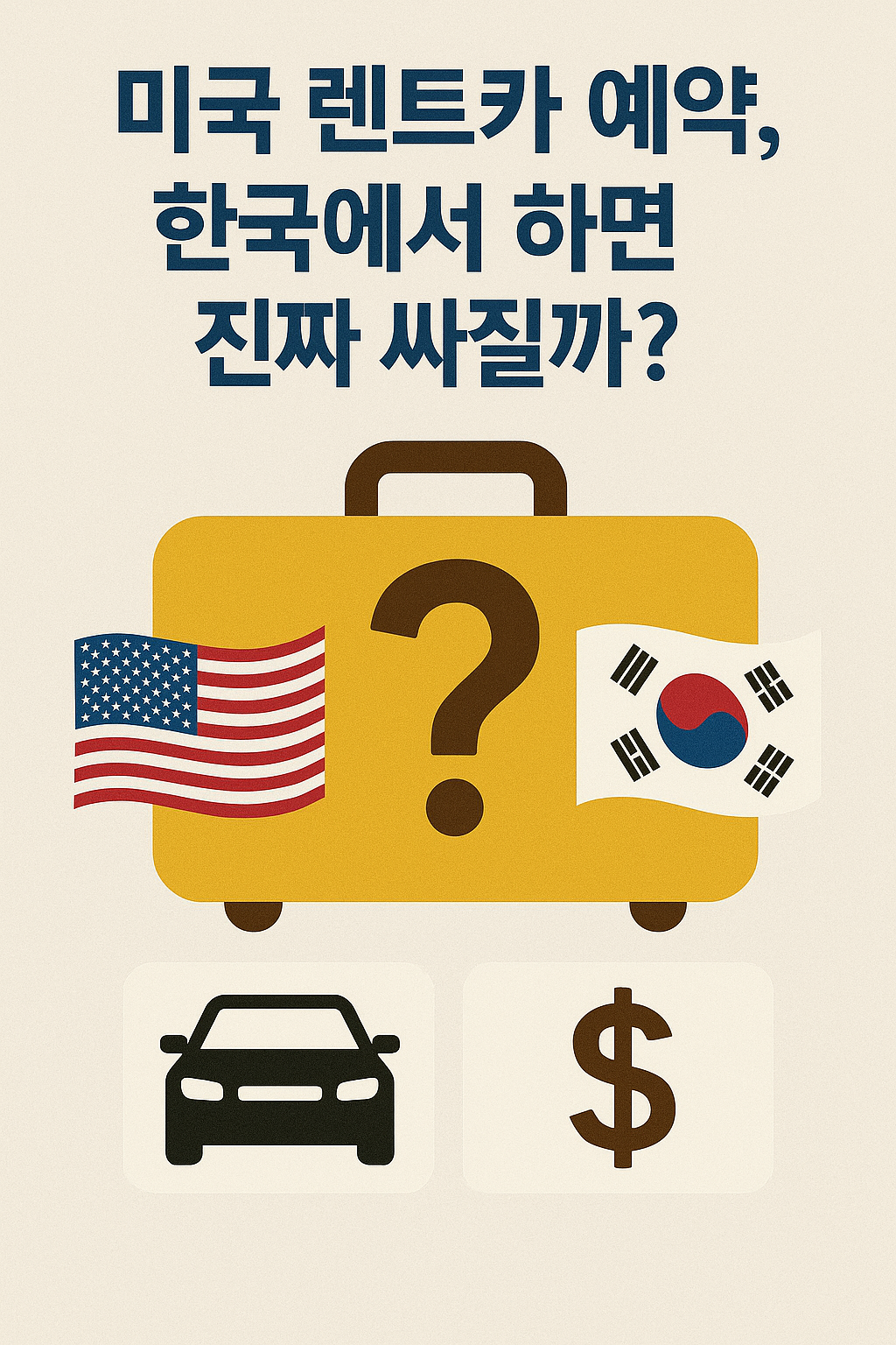 미국 렌트카 예약, 한국에서 하면 진짜 싸질까?