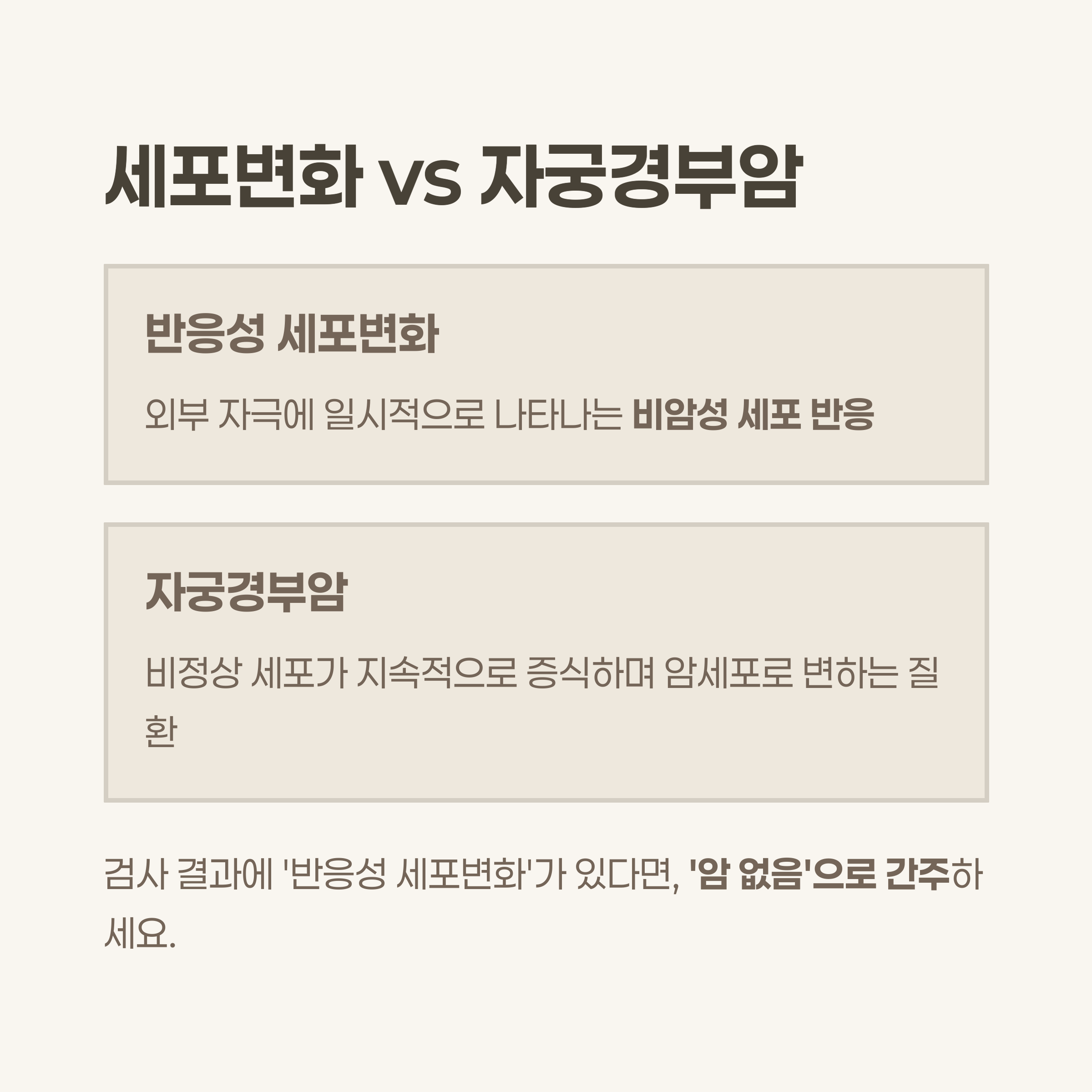 세포 변화와 자궁경부암, 어떤 차이가 있나요?