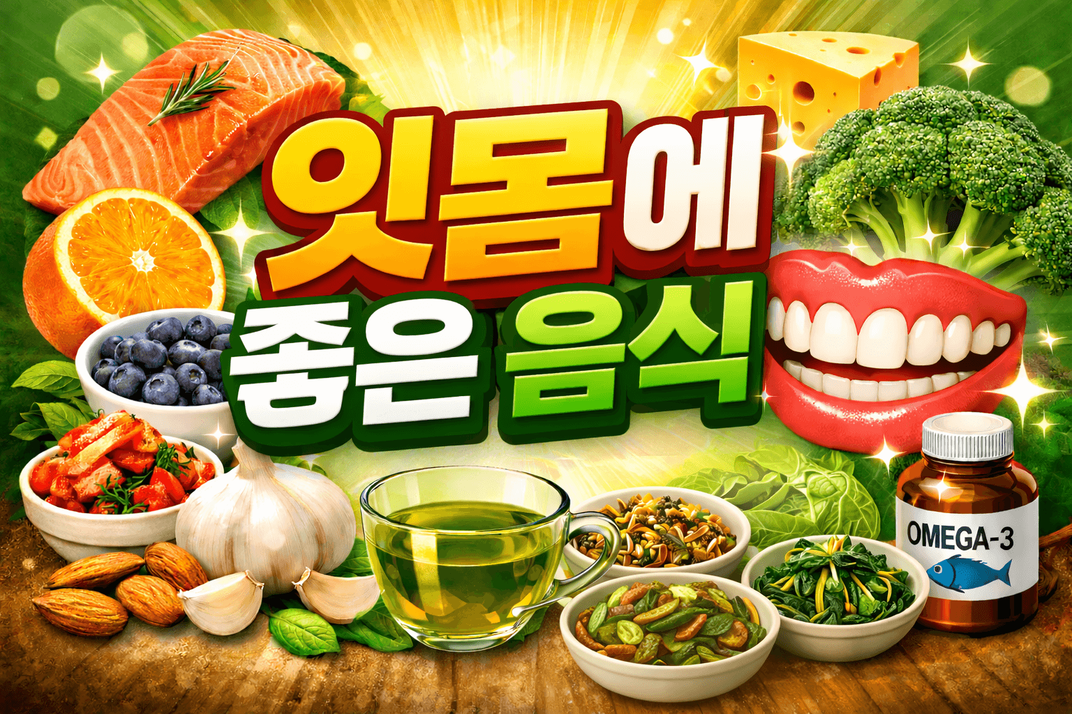 잇몸에 좋은 음식 TOP 10 &mdash; 치과의사가 추천하는 건강한 식단