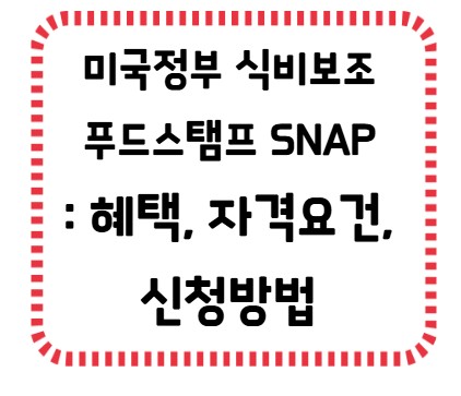 썸네일- SNAP 혜택, 자격요건, 신청방법