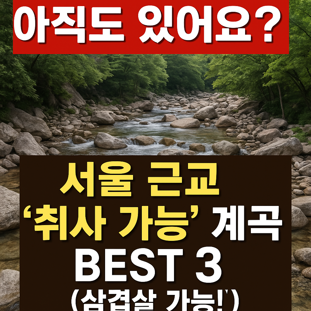 삼겹살 취사가능 서울근교 계곡