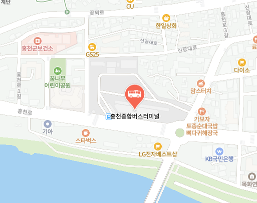 홍천종합버스터미널 위치