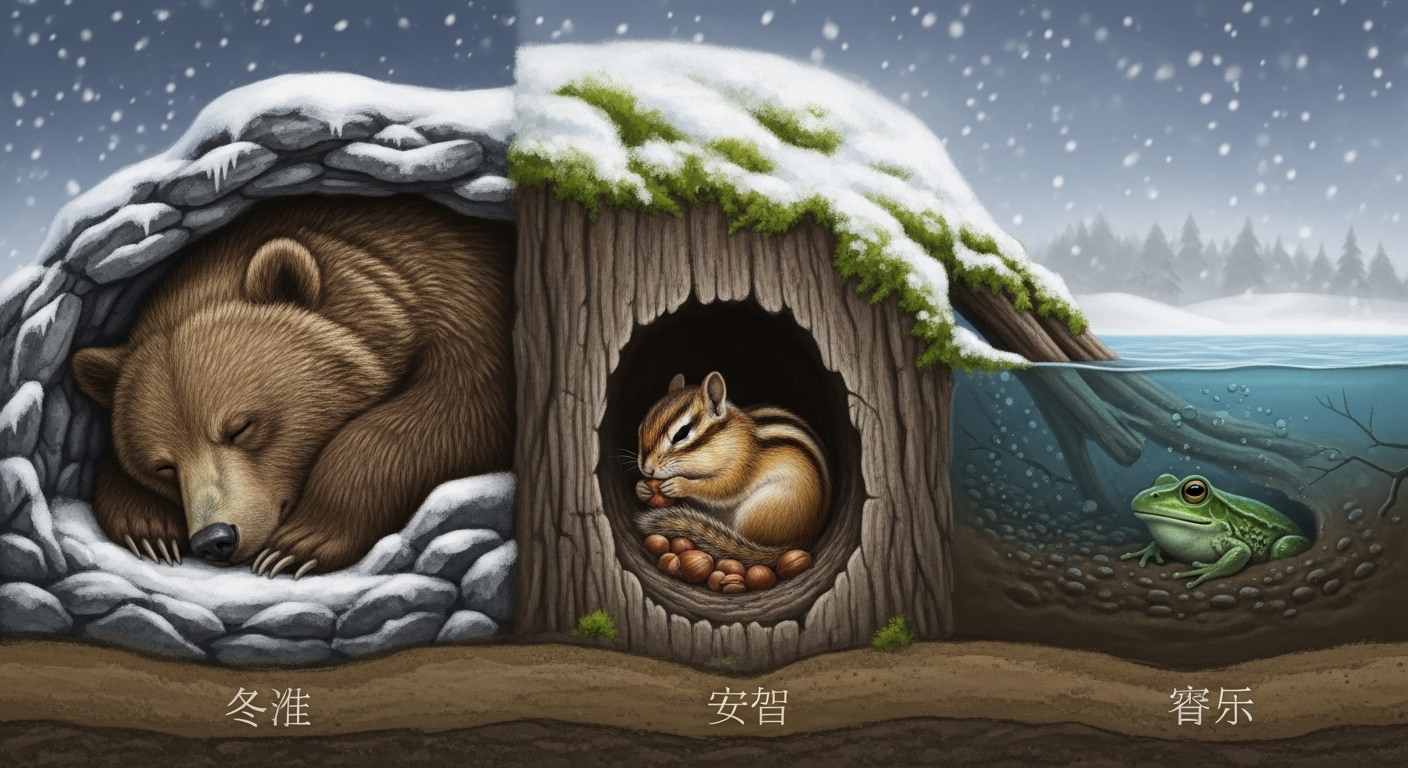 겨울잠 자는 동물 TOP 10: 곰부터 개구리까지, 동면 유형별 완벽 정리