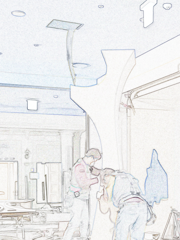 구조물합판고정