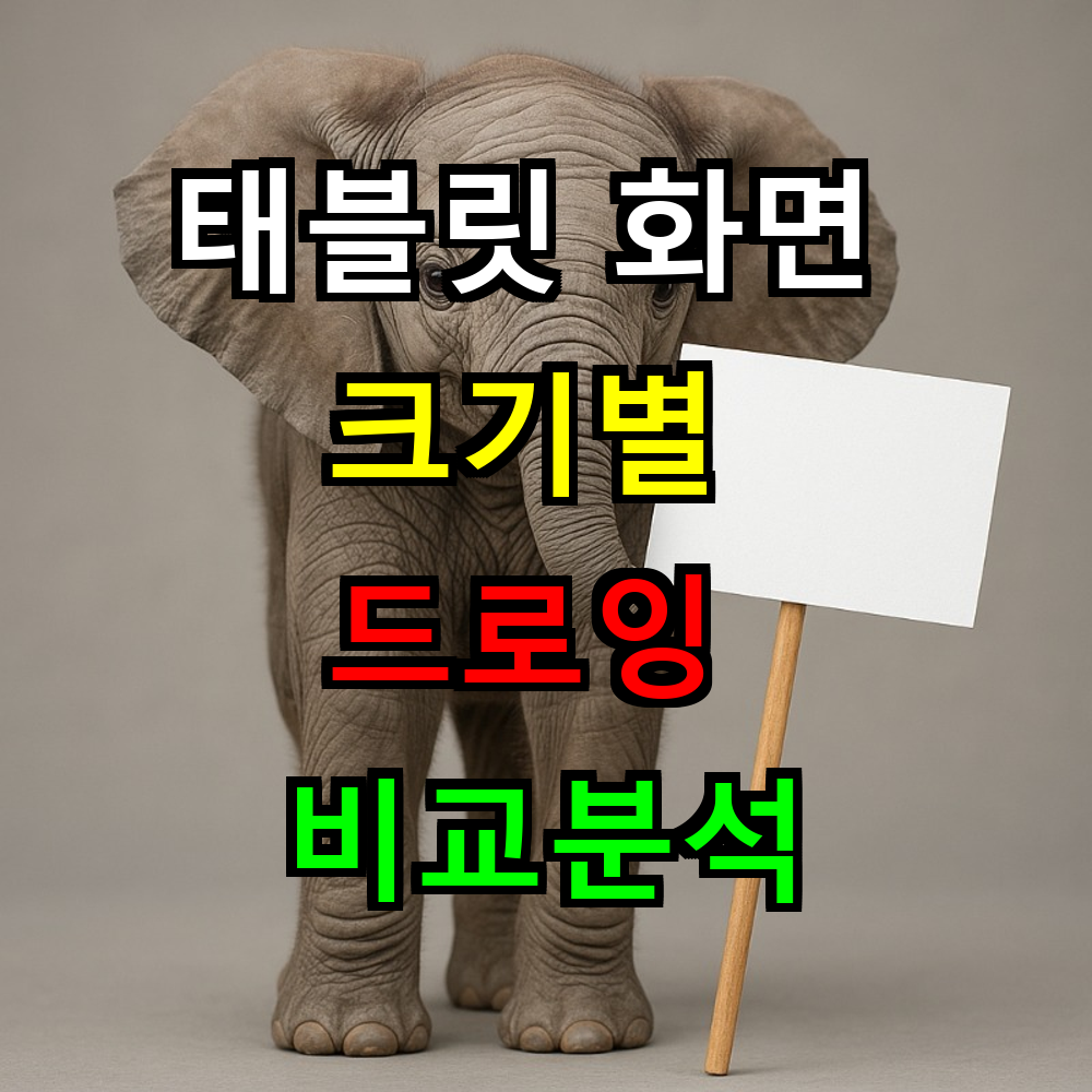 태블릿 화면 크기별 드로잉 효율성 완벽 비교분석