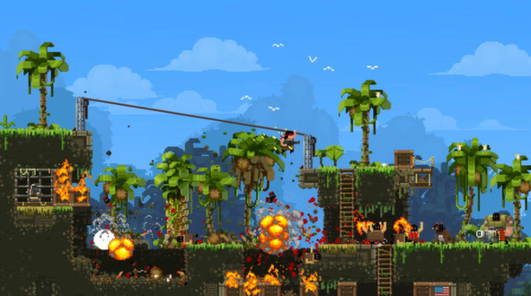 액션게임 Broforce 플레이 이미지