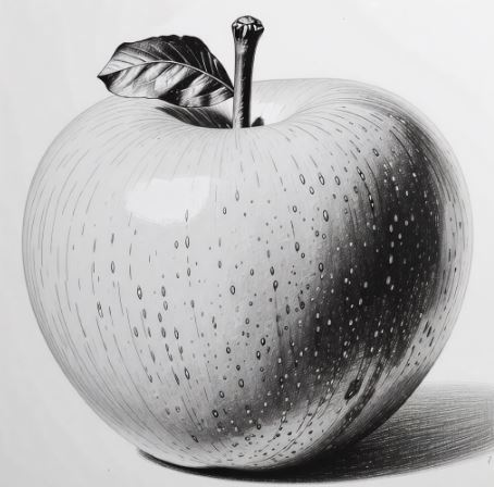 연필 사과 그림
