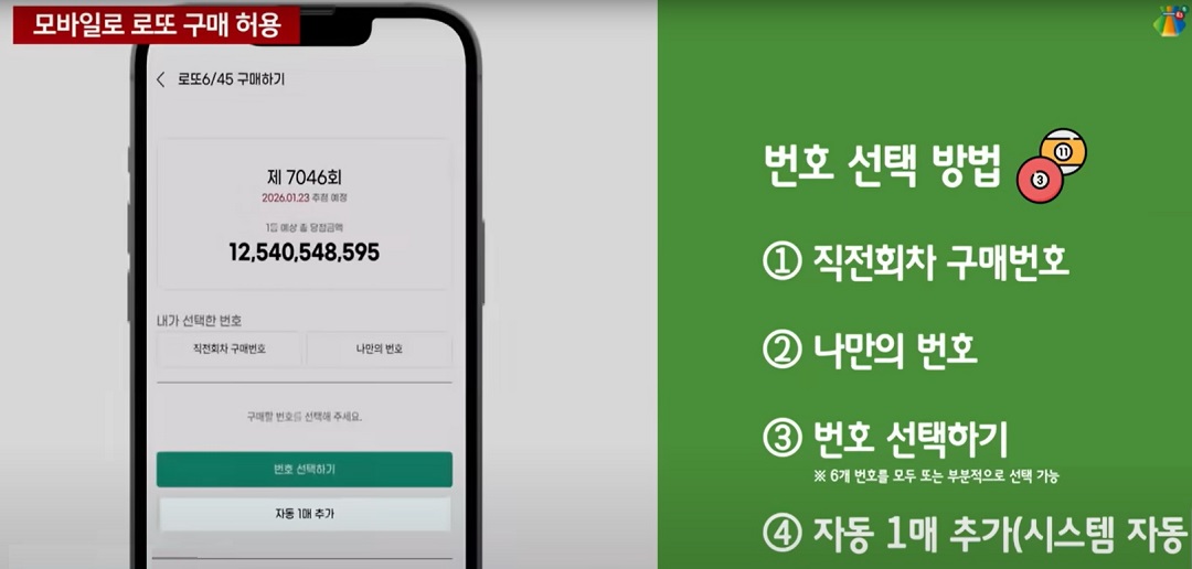 갤럭시&middot;아이폰 모바일 로또 구매 방법