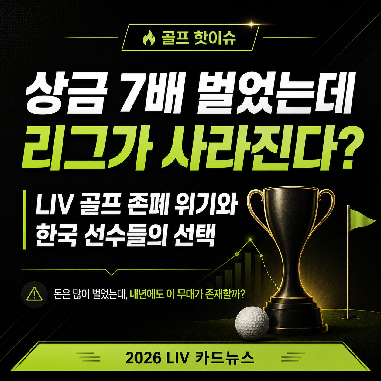LIV골프 존폐위기와 한국 선수들의 선택