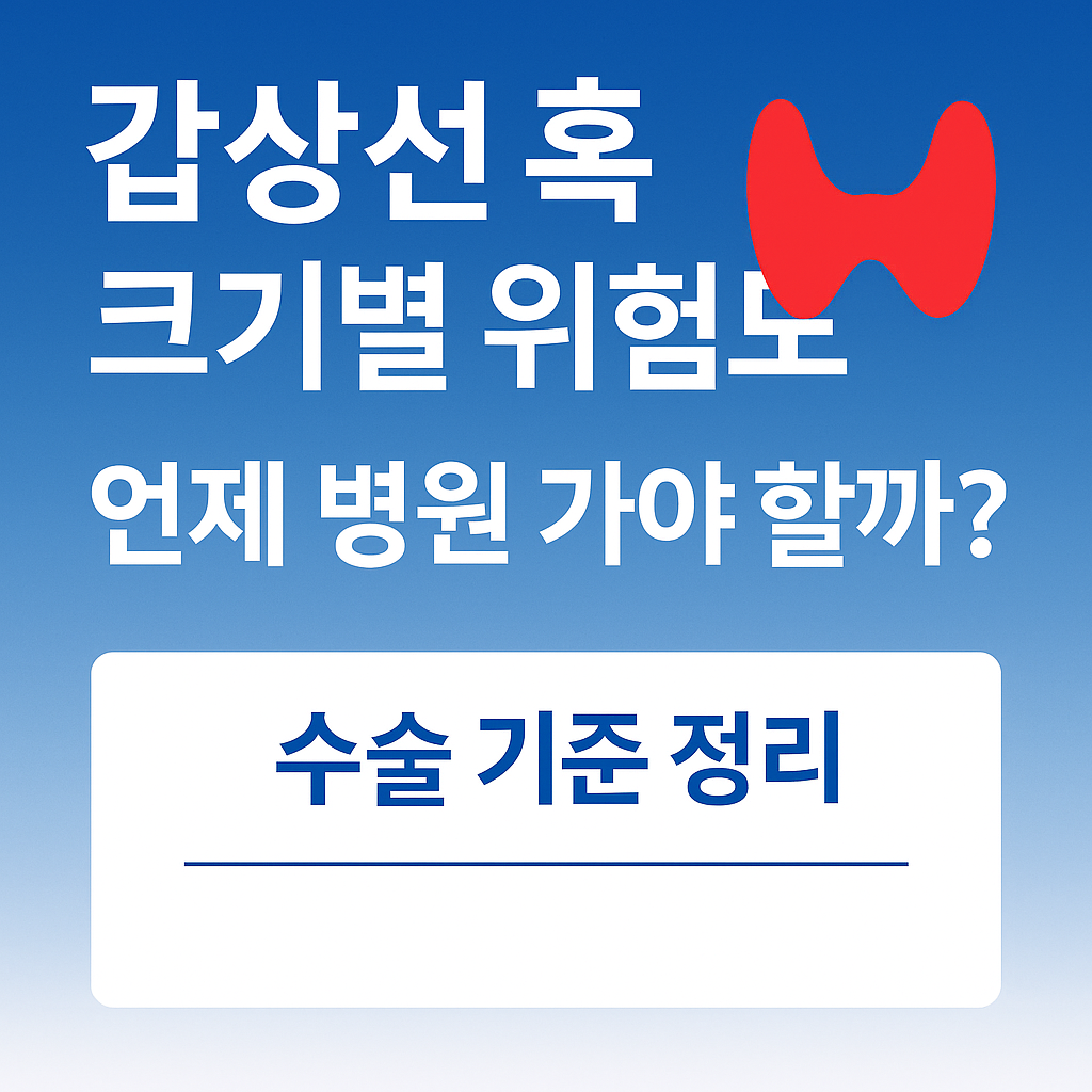 갑상선 혹 크기별 위험도