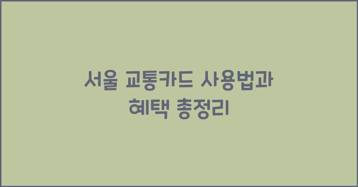 서울 교통카드