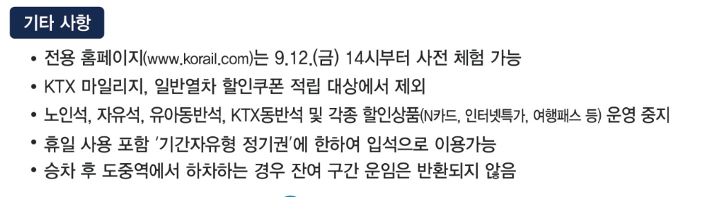 추석 KTX 승차권 예매 일정