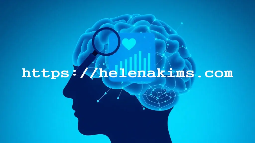 사람의 뇌 형상에 돋보기와 그래프가 있는 모습.