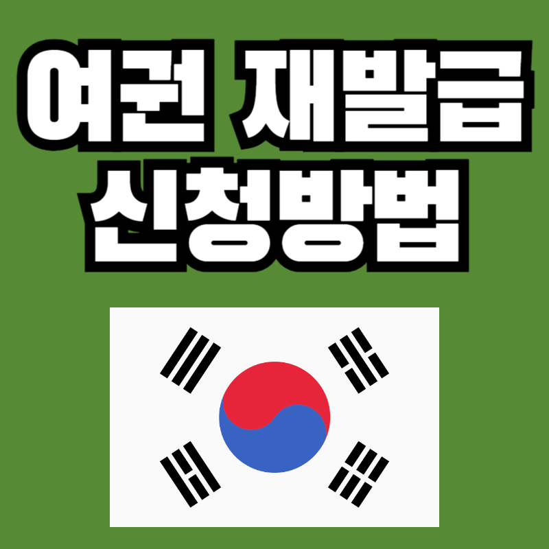 여권 재발급 신청 방법