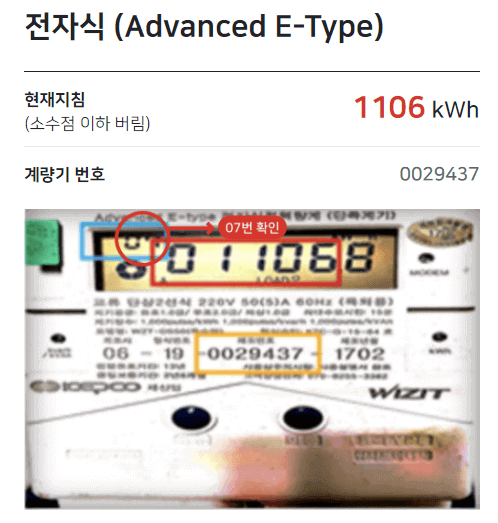 전기계량기 보는법