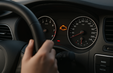 엔진 경고등에 불이들어오는 경우