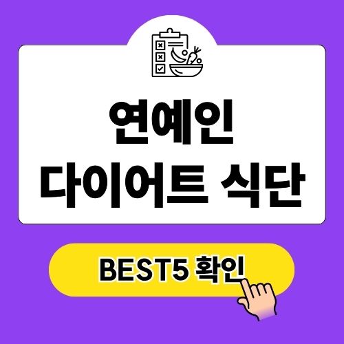 다이어트 식단 연예인