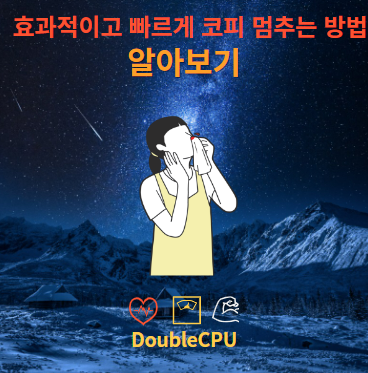 코피 멈추는 방법