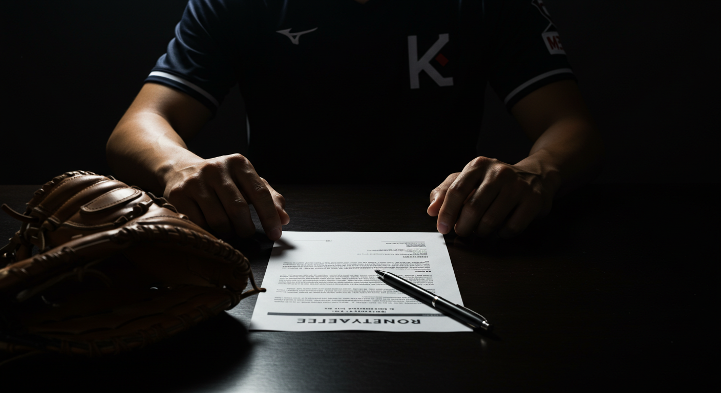 협상 테이블 앞의 선수 이미지