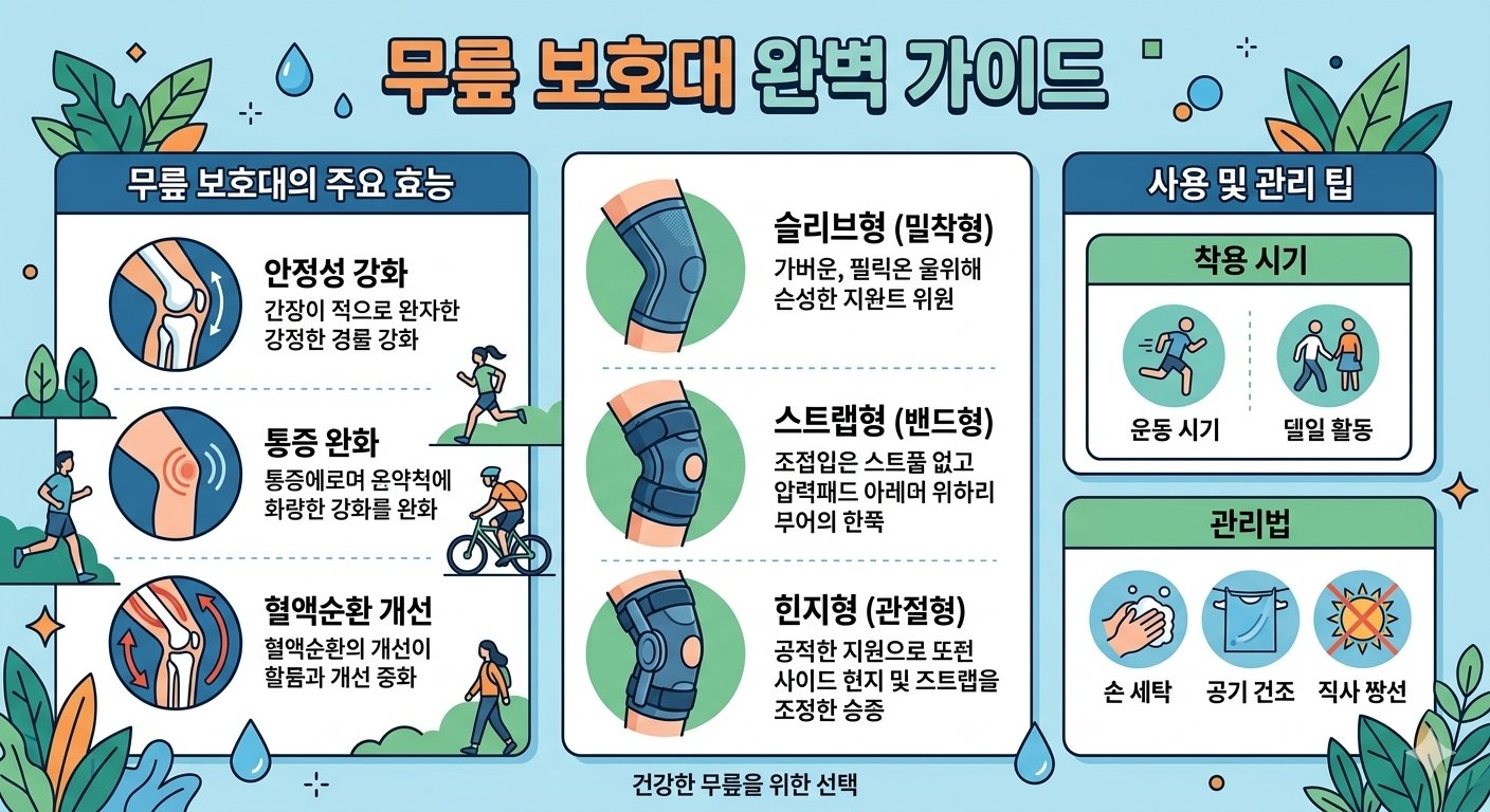하산 후 무릎 통증 원인과 올바른 무릎 보호대 선택법