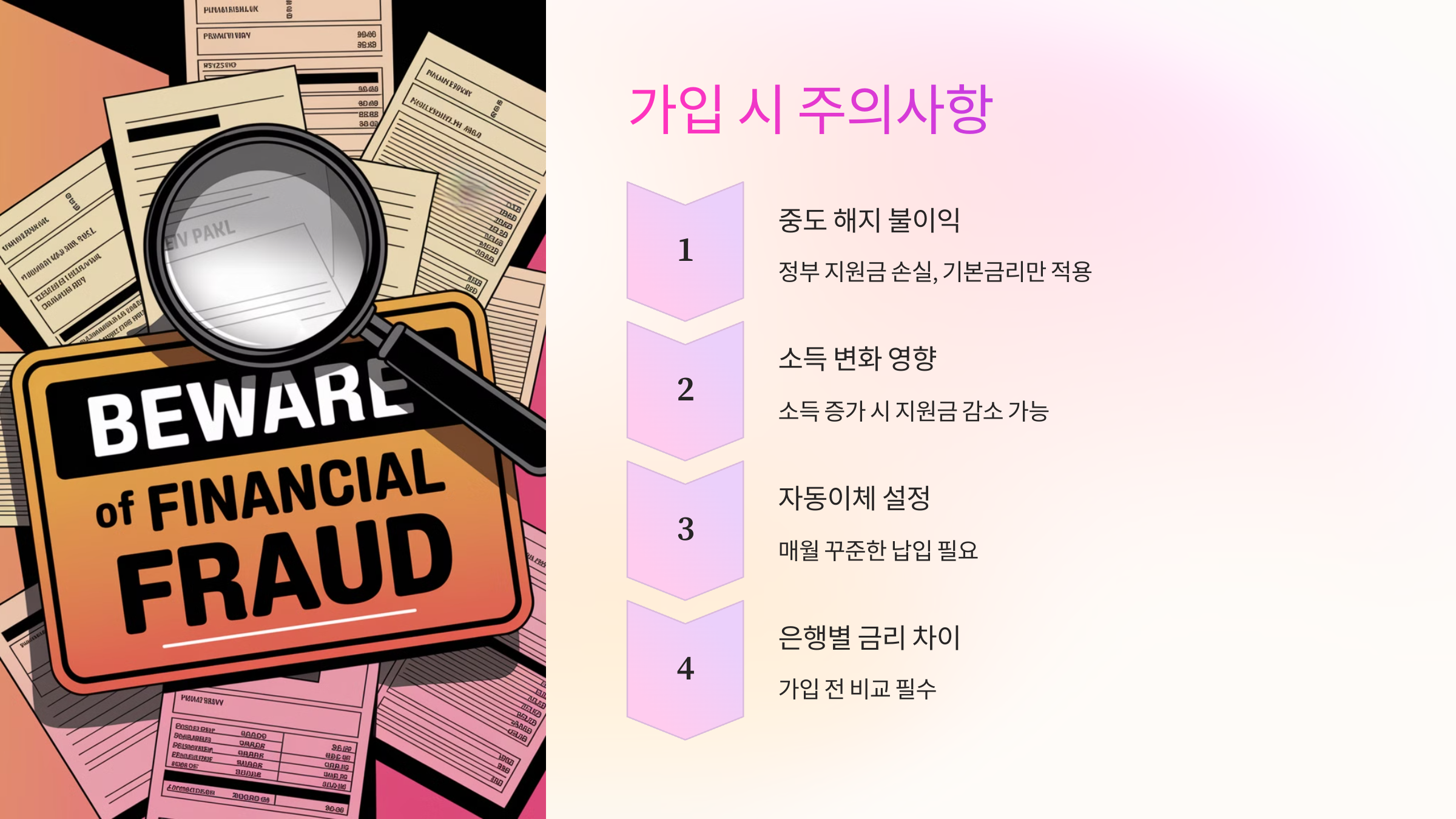 ⚠️ 청년도약계좌 가입 시 주의사항